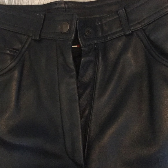 Vintage Arrow Leathercare  Black Leather Pants - Picture 4 of 8
